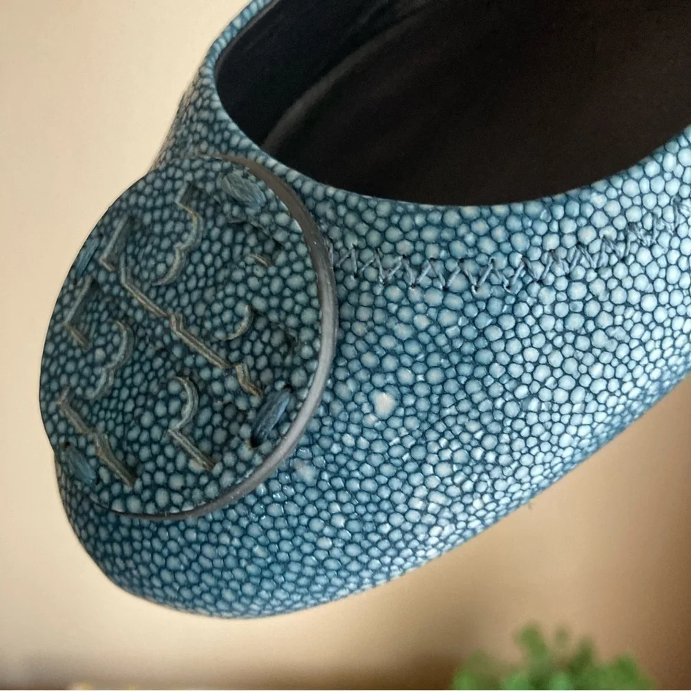 Tory Burch Minnie travel Razza print flats size 8M